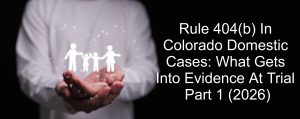 Rule 404(b) In Colorado Domestic Cases: What Gets Into Evidence At Trial Part 1 (2026)