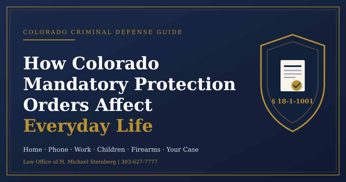 The Colorado Mandatory Protection Order