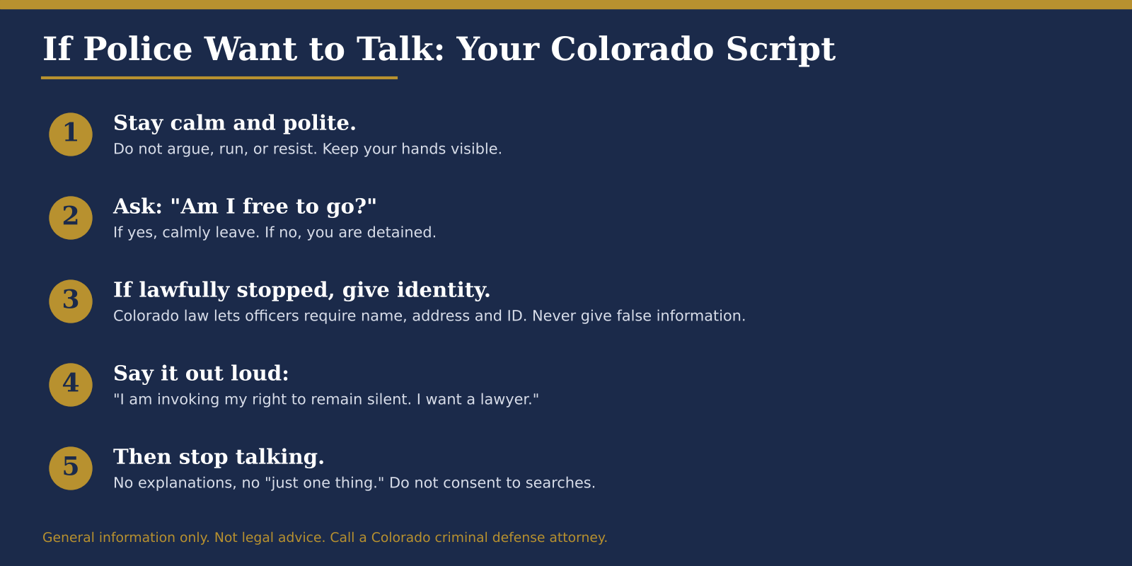 Your Colorado script for police contact