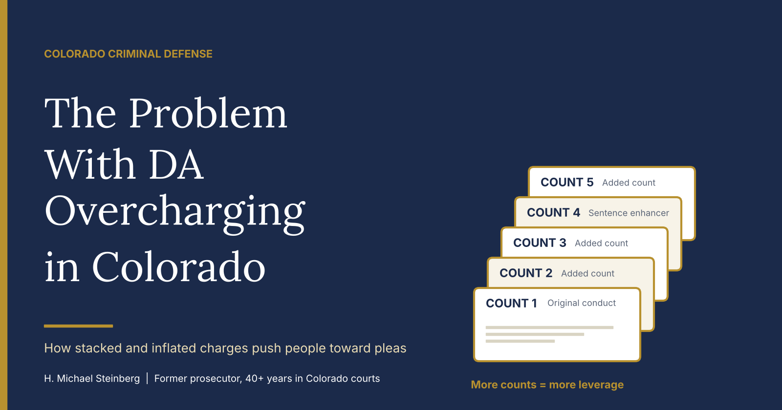 DA Overcharging in Colorado: How Prosecutors Stack Charges